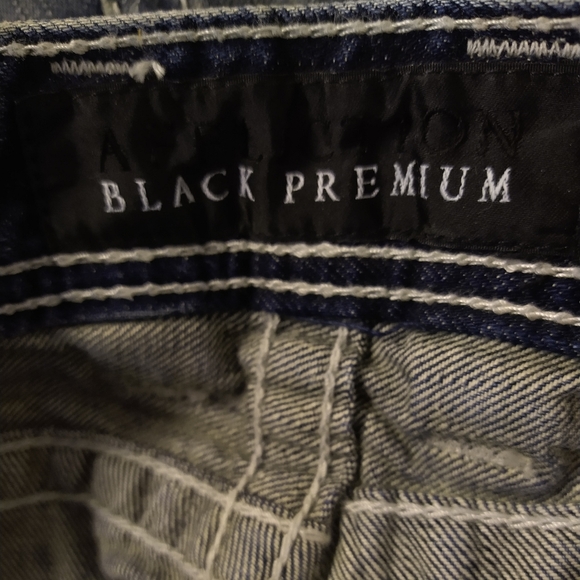 Affliction Distressed Denim Jeans Size 34 - Picture 11 of 13